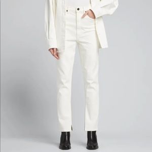 On trend high waist slit hem SLVRLAKE jeans NEVER WORN.  Black hardware🖤🖤🖤